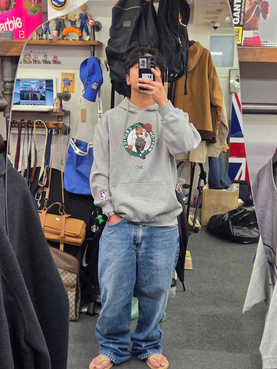 00s 리복 NBA BOSTON TEAM sweat 후드티셔츠 상품이미지1