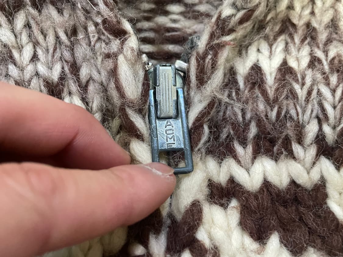 빈티지 캐나다 헤비 코위찬 니트 집업 J03585 상품이미지5