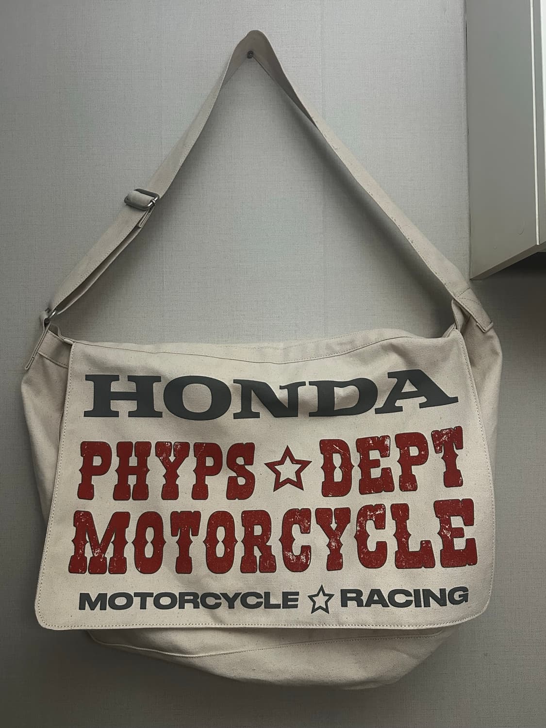 Honda Typography Duffel Canvas bag_Ivory 상품이미지3