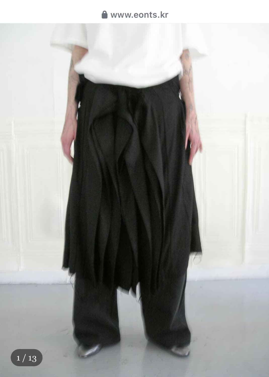 [Eonts]Offbeat pleats skirt -black/2size 상품이미지4