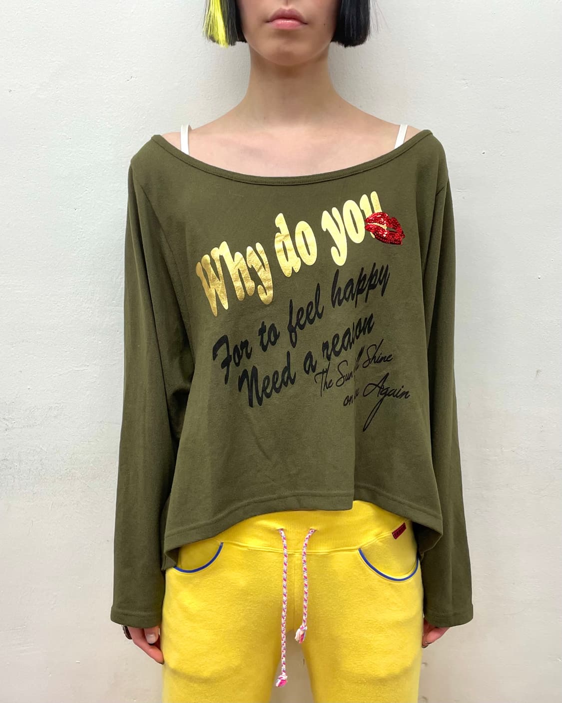 Y Do You Lip Spank Khaki Long Sleeve  상품이미지1