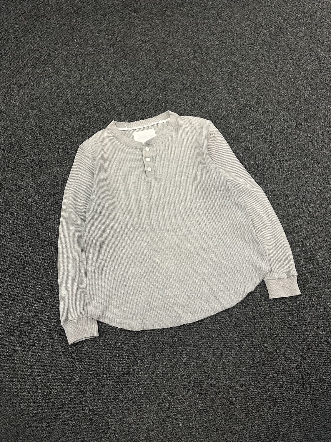 L) Global Work 재패니즈 헨리넥 와플 롱슬리브 긴팔티  상품이미지3