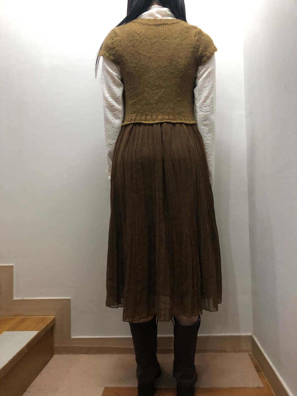 빈티지 브라운 니트 원피스 상품이미지7