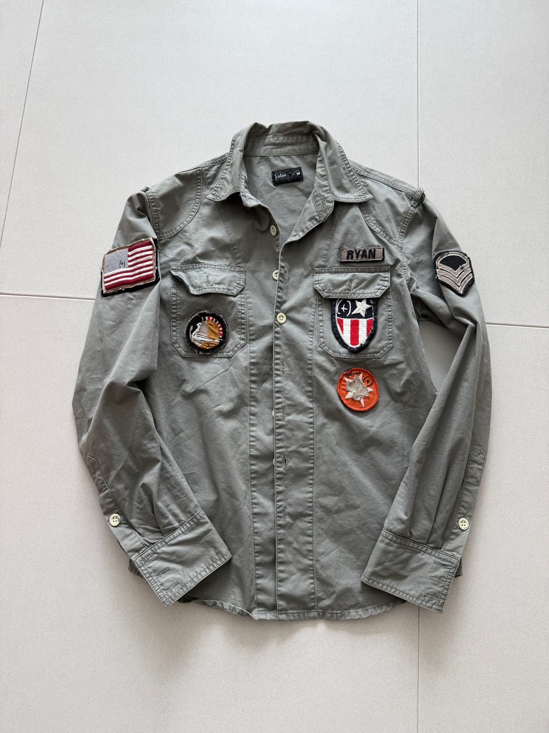 Kolor 패치 밀리터리 셔켓 상품이미지1