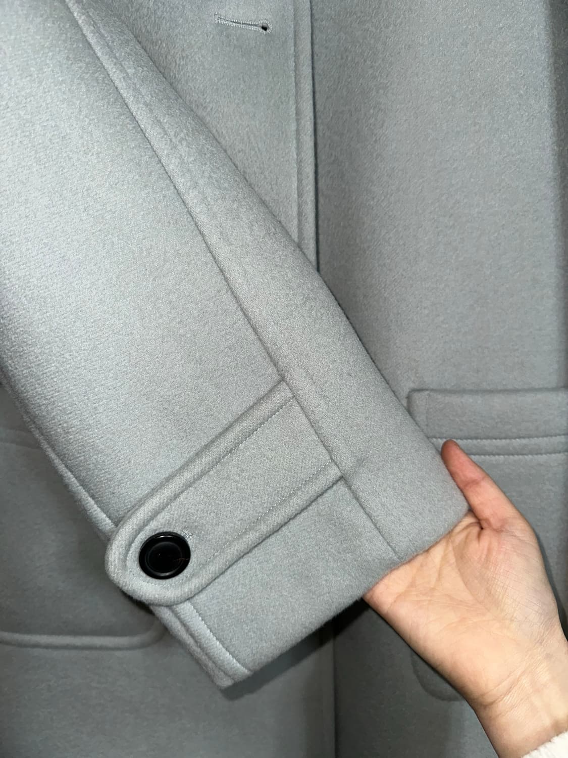 룩캐스트 마리 하프 울 코트 민트 상품이미지5