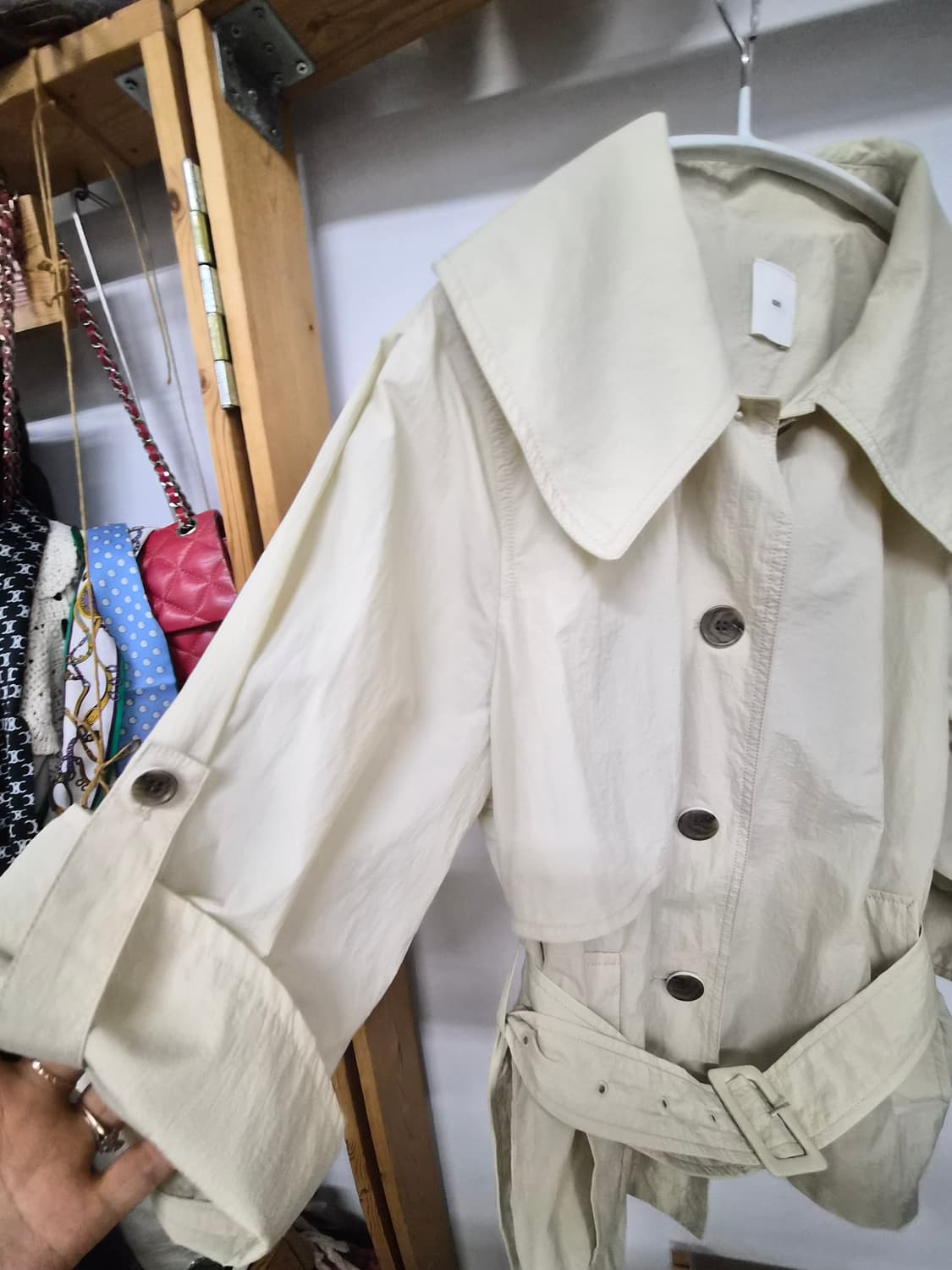 구호 바스락 숏트렌치 상품이미지4