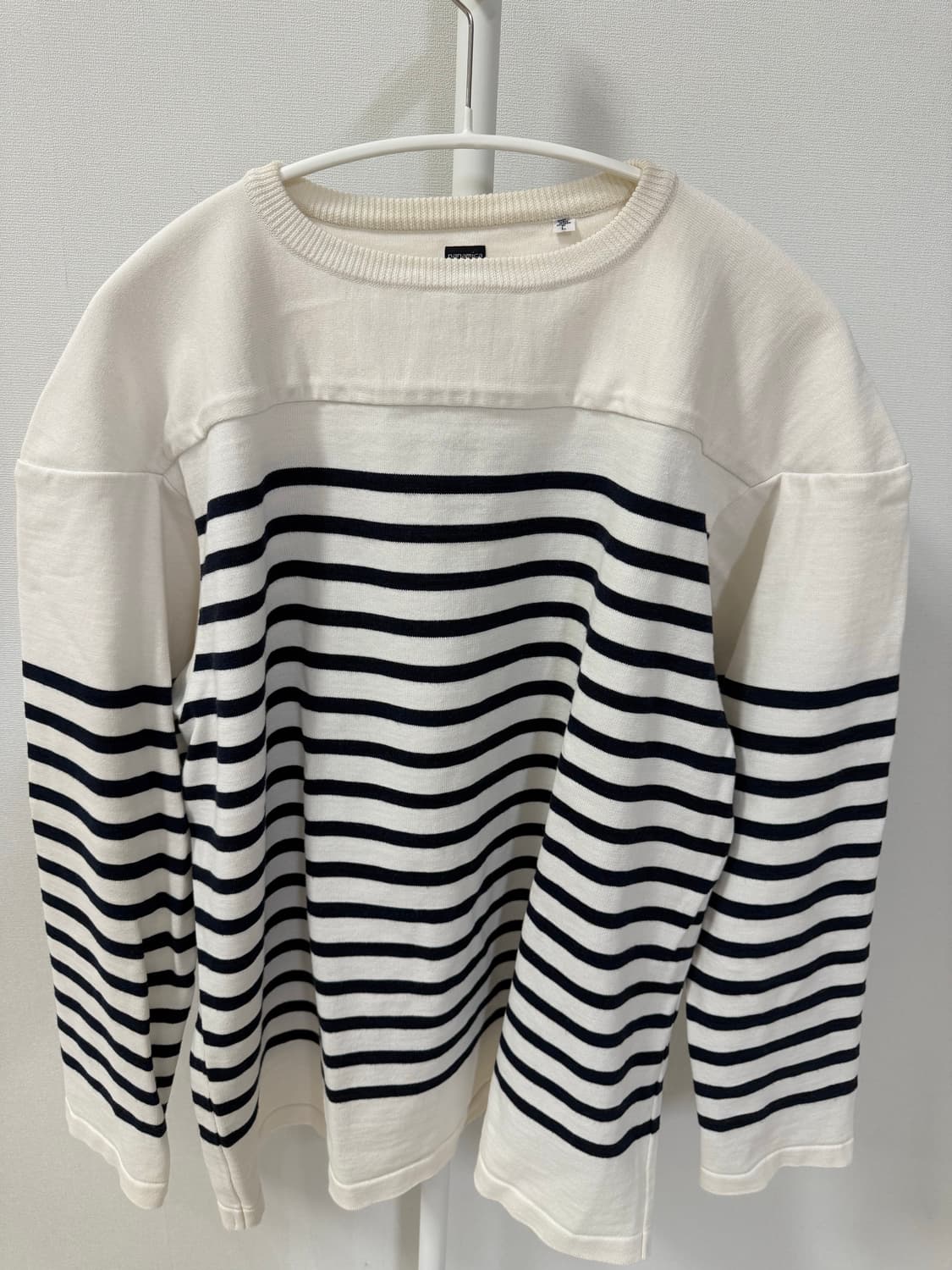 나나미카 페이퍼 니트 스트라이프 크루 네이비 L사이즈  상품이미지2