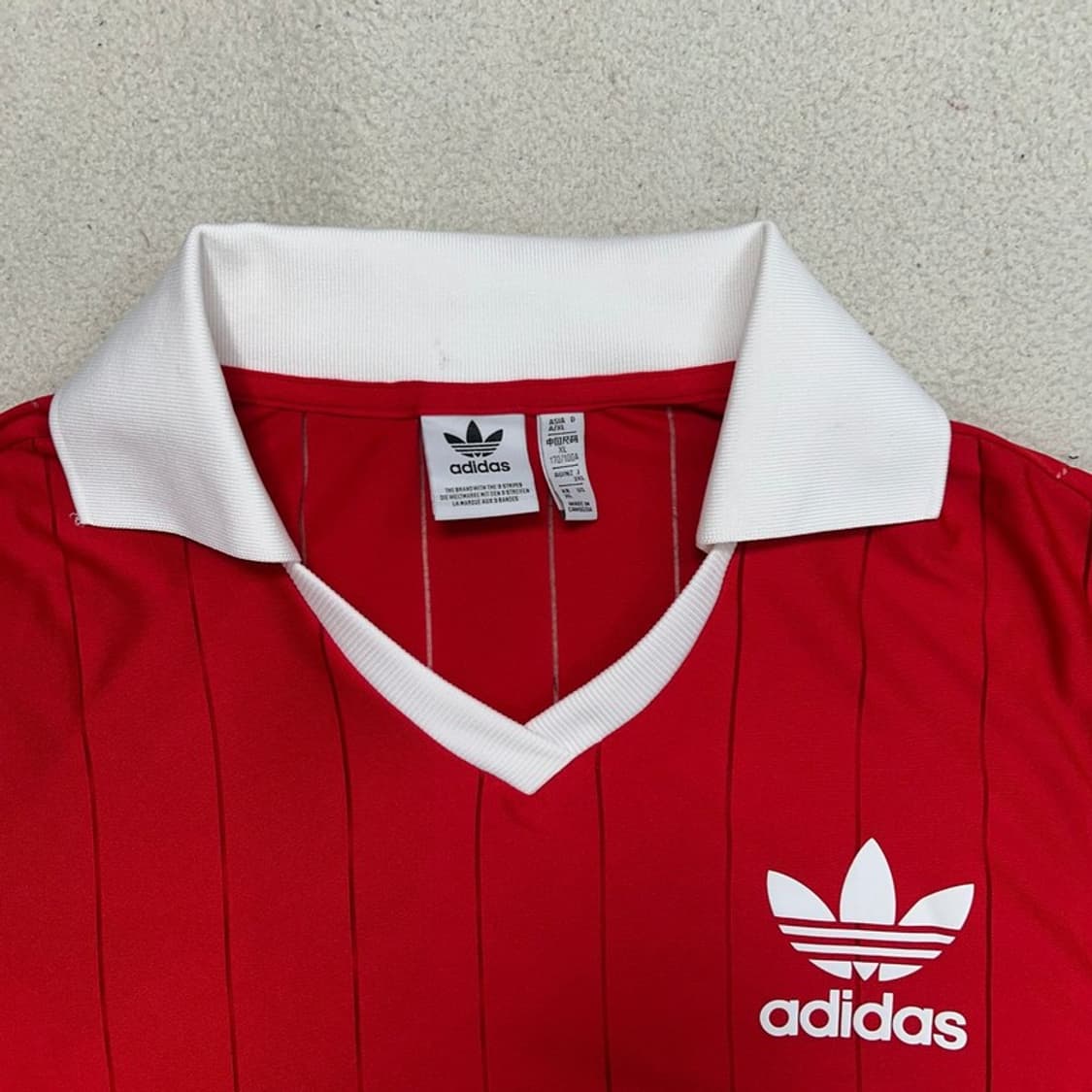 ADIDAS 아디컬러 3s 핀 스트라이프 드레스 레드 XL 상품이미지5
