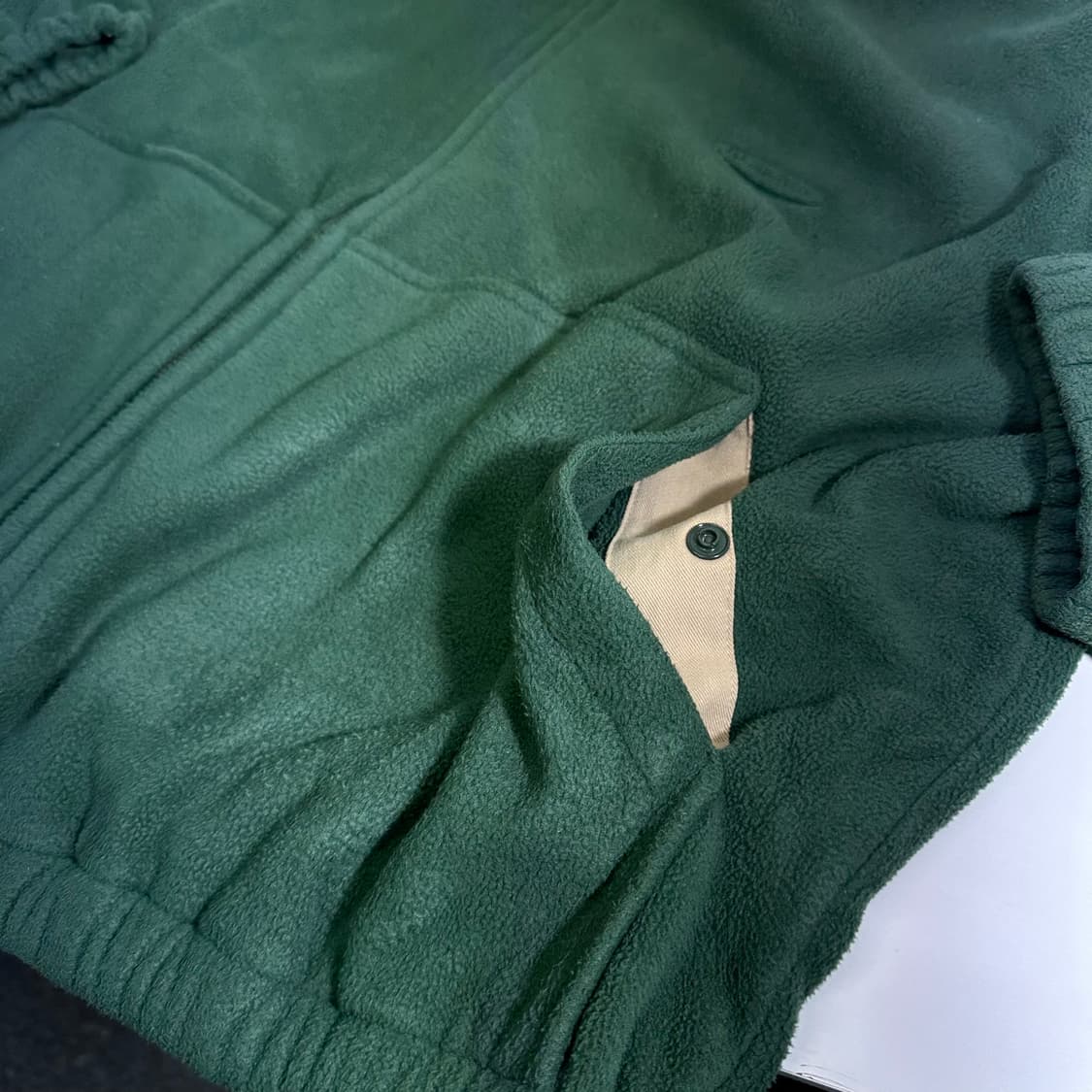 L 라퍼지스토어 딥그린 오버핏 후리스 트러커자켓 상품이미지5