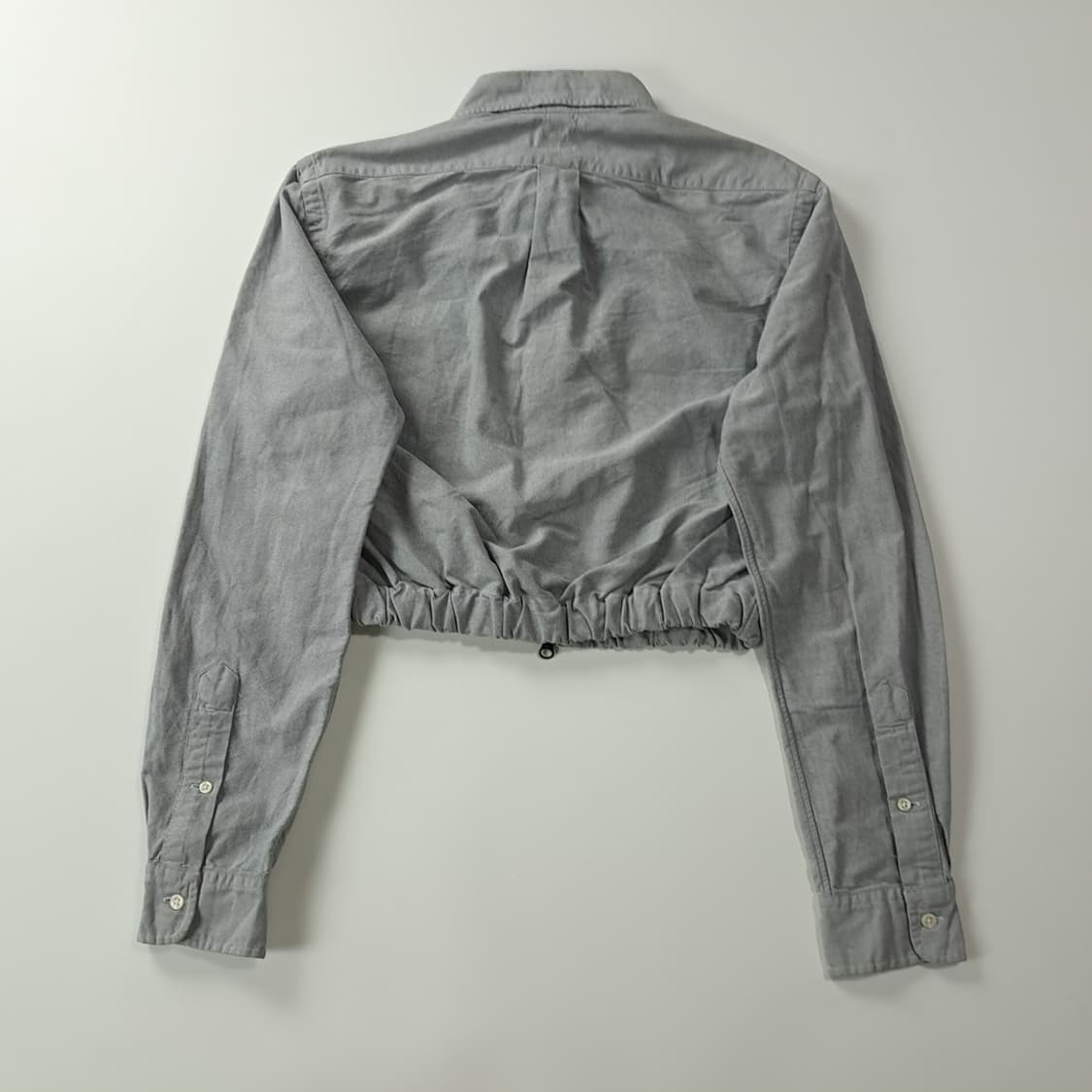 CK397 FREE 폴로 더스티 차콜그레이 크롭 셔츠 자켓 상품이미지5