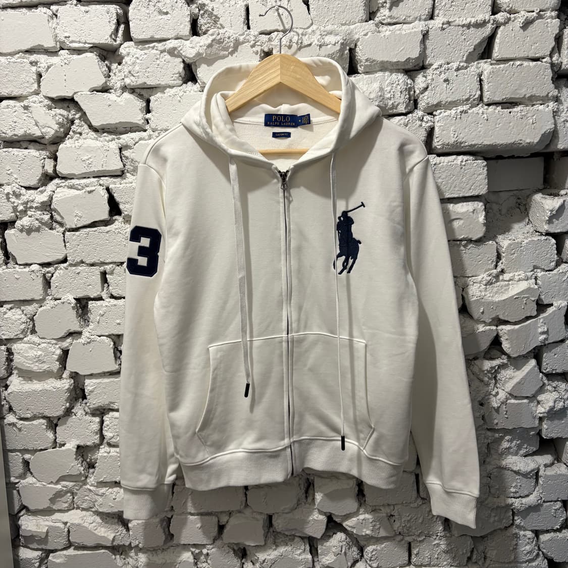 폴로 빅포니3 화이트 후드집업 상품이미지2