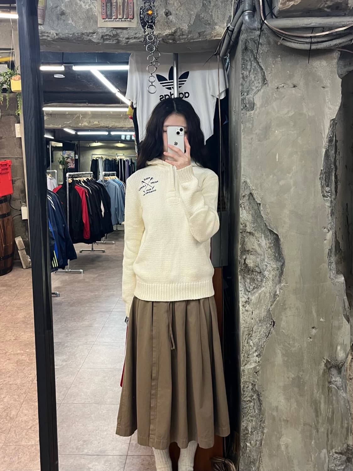 폴로 랄프로렌 헤비 코튼 후드 니트 스웨터 아이보리 M #csz2758 상품이미지2