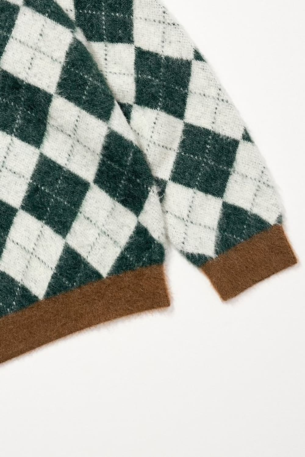 (새상품) 헨리코튼 BSC 아가일니트 다크그린 105사이즈 판매합니다. 상품이미지5