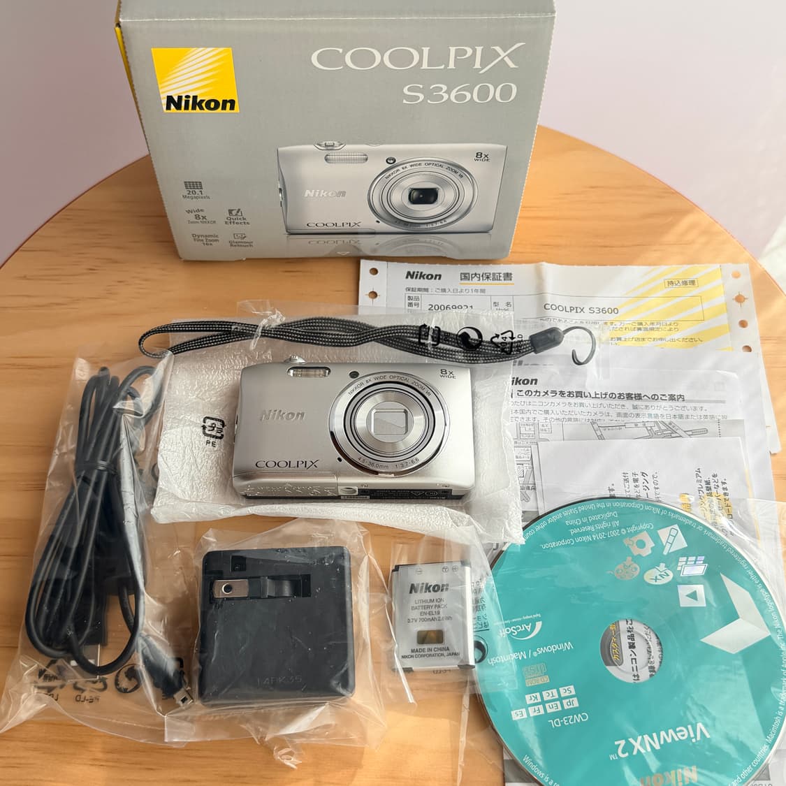 ✨미품/풀박스✨ 니콘 쿨픽스 S3600 실버 디카 상품이미지3