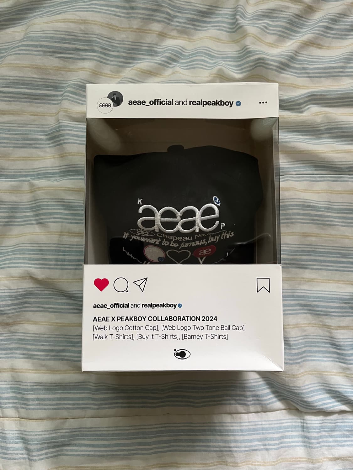에이이에이이 픽보이 웹 로고 코튼 캡  상품이미지1