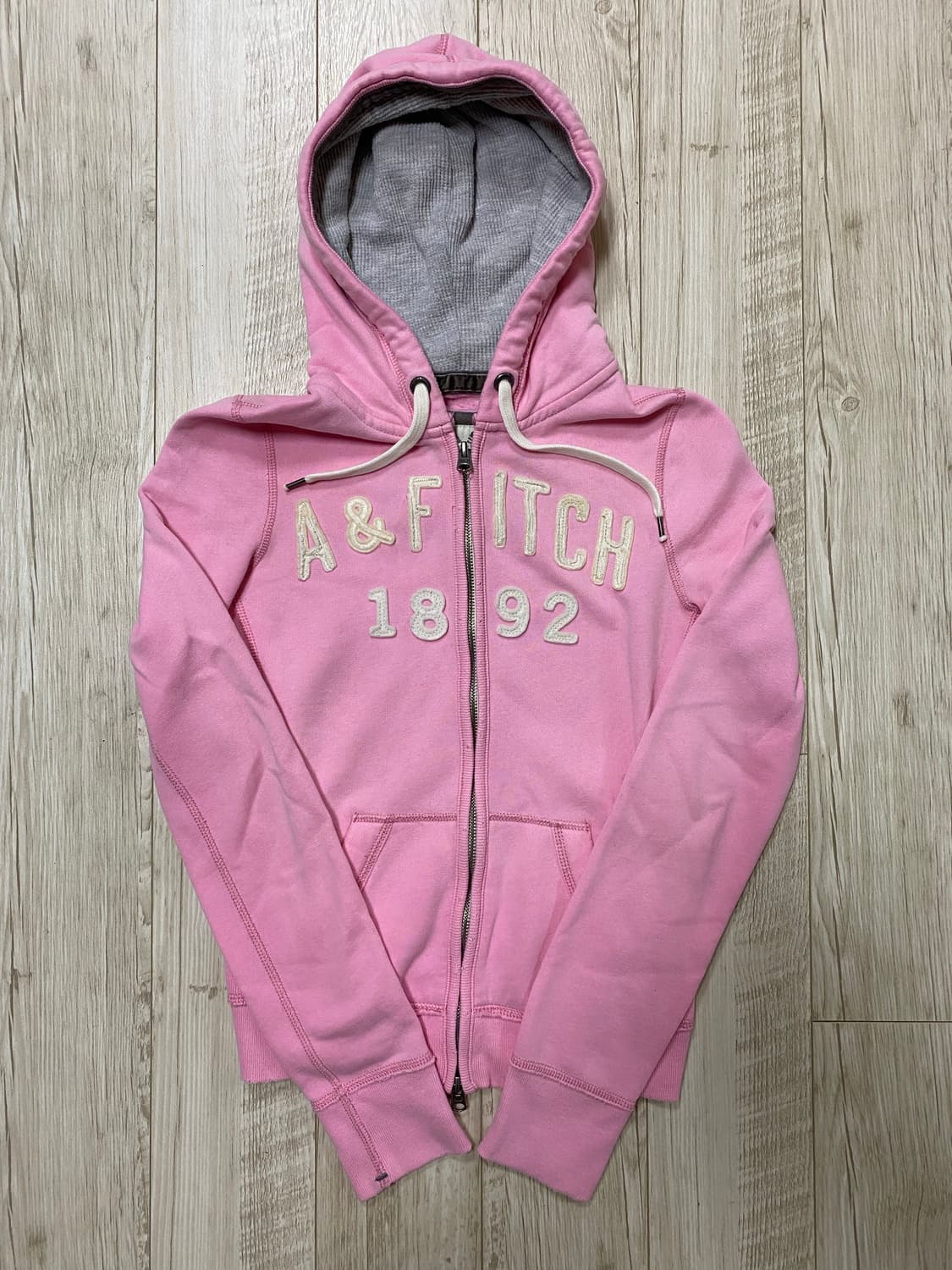 아베크롬비 딱붙핏 후드집업 핑크 s 상품이미지1