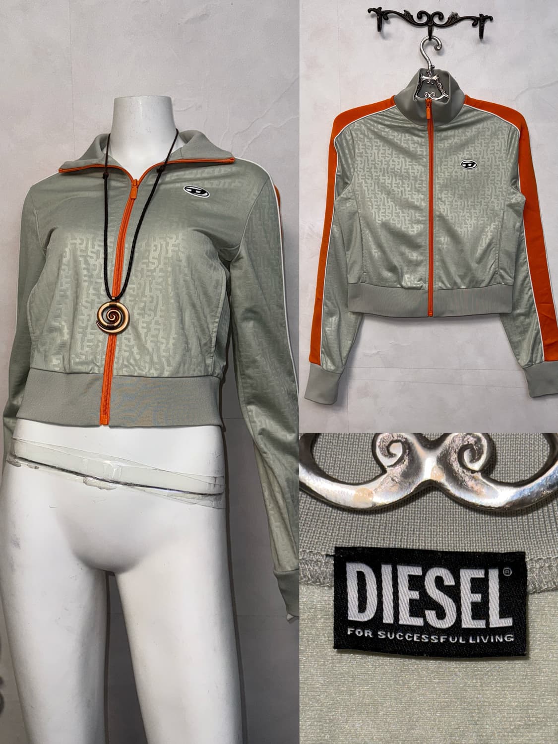 DIESEL f-macsy track jersey gray M 상품이미지1