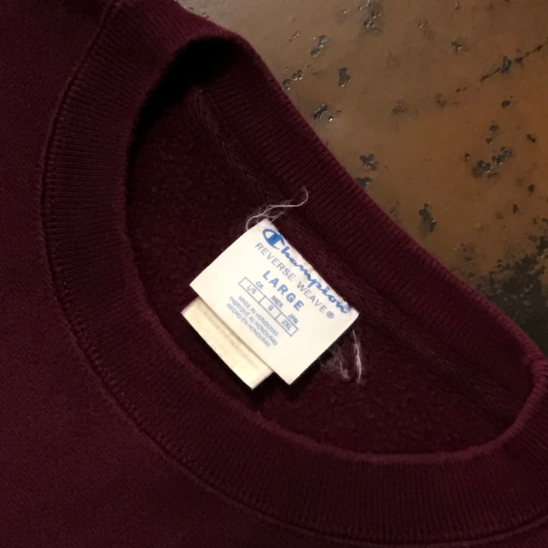 챔피온 리버스위브 버건디 기모 스웨트셔츠 맨투맨 남성 110 사이즈 상품이미지6