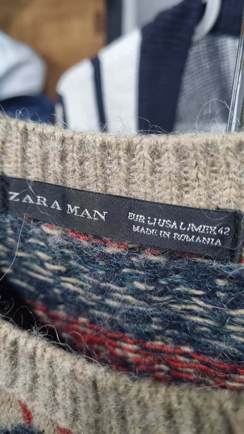 크리스마스템)) 자라맨 알파카 울혼방 무늬니트 100size 상품이미지2