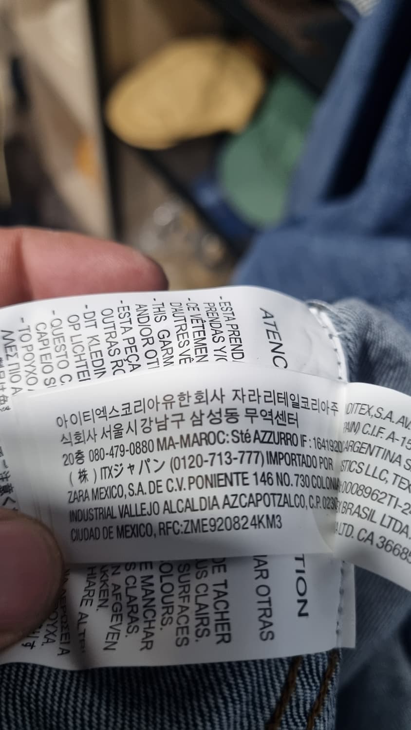 ((자라)) 헨리넥 오버핏 셔츠 (데님) xL(105~110) 상품이미지5