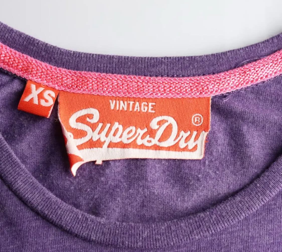 y2k 슈퍼드라이 퍼플 반팔티 상품이미지3