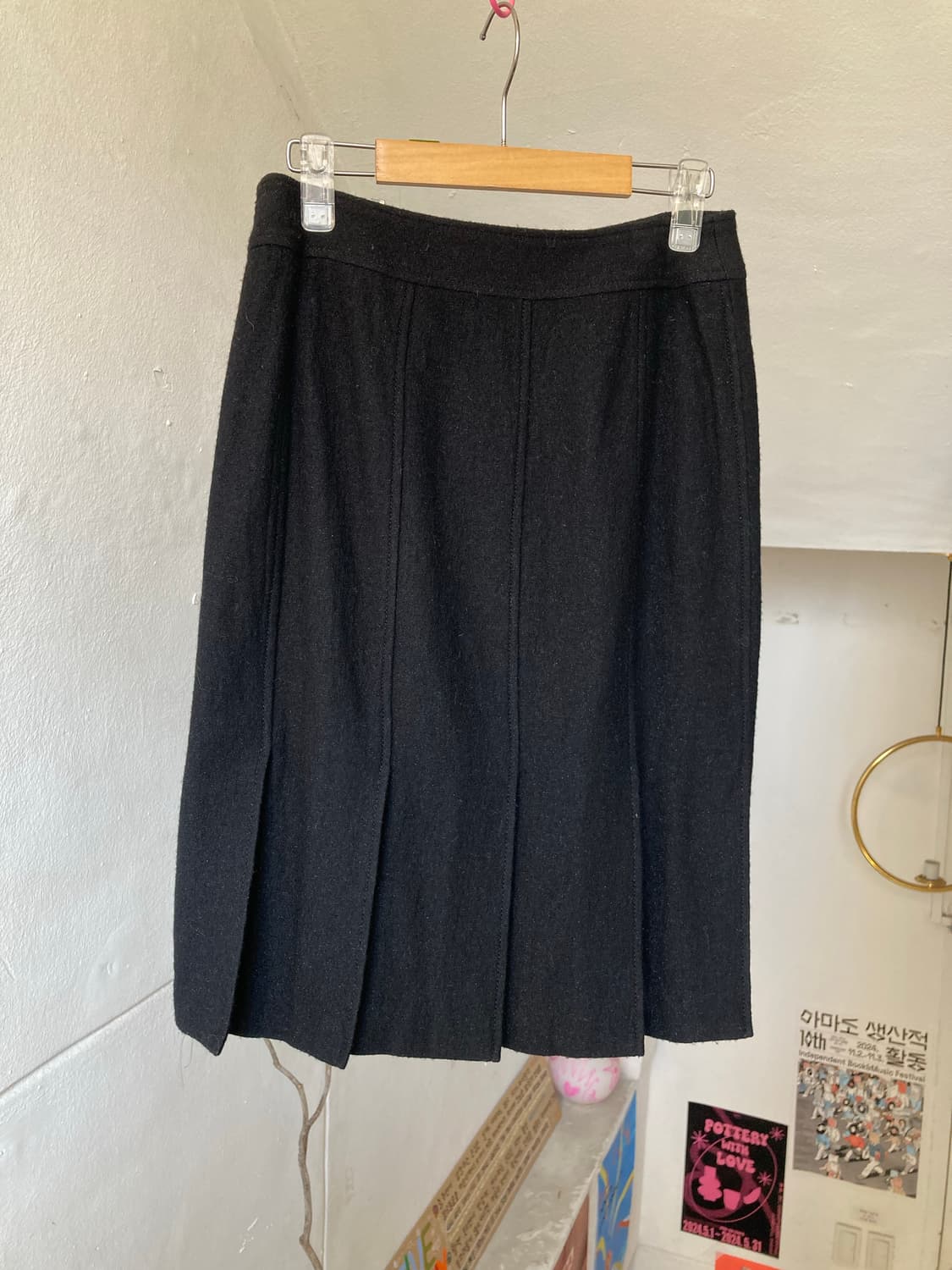 빈티지 버클 미디 스커트 상품이미지5