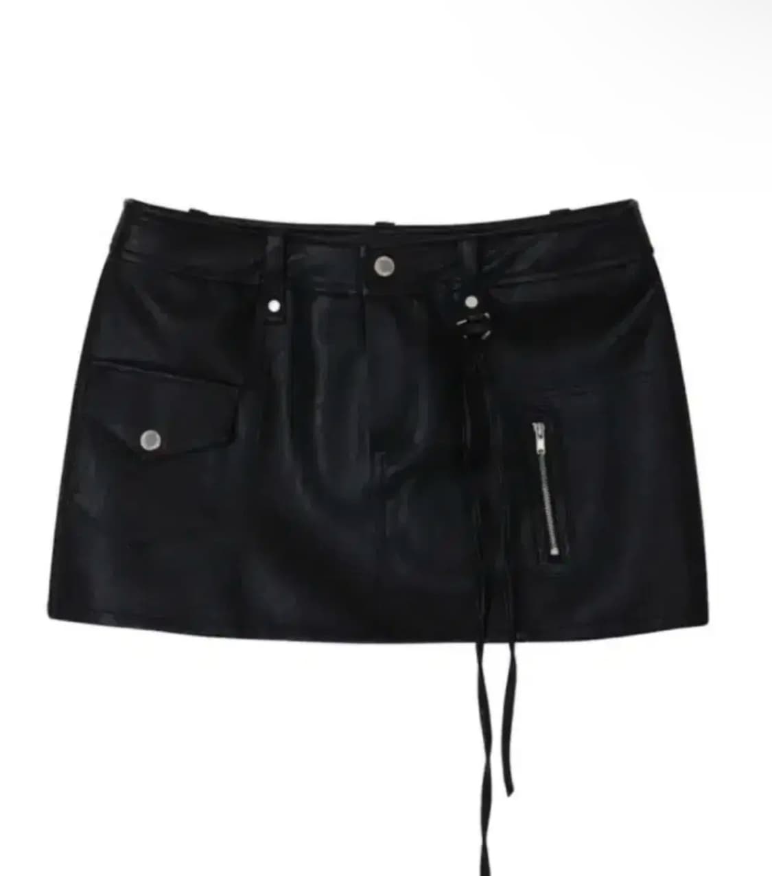 보헤미안서울 보헴서 로우 카고 레더 미니 스커트 상품이미지1