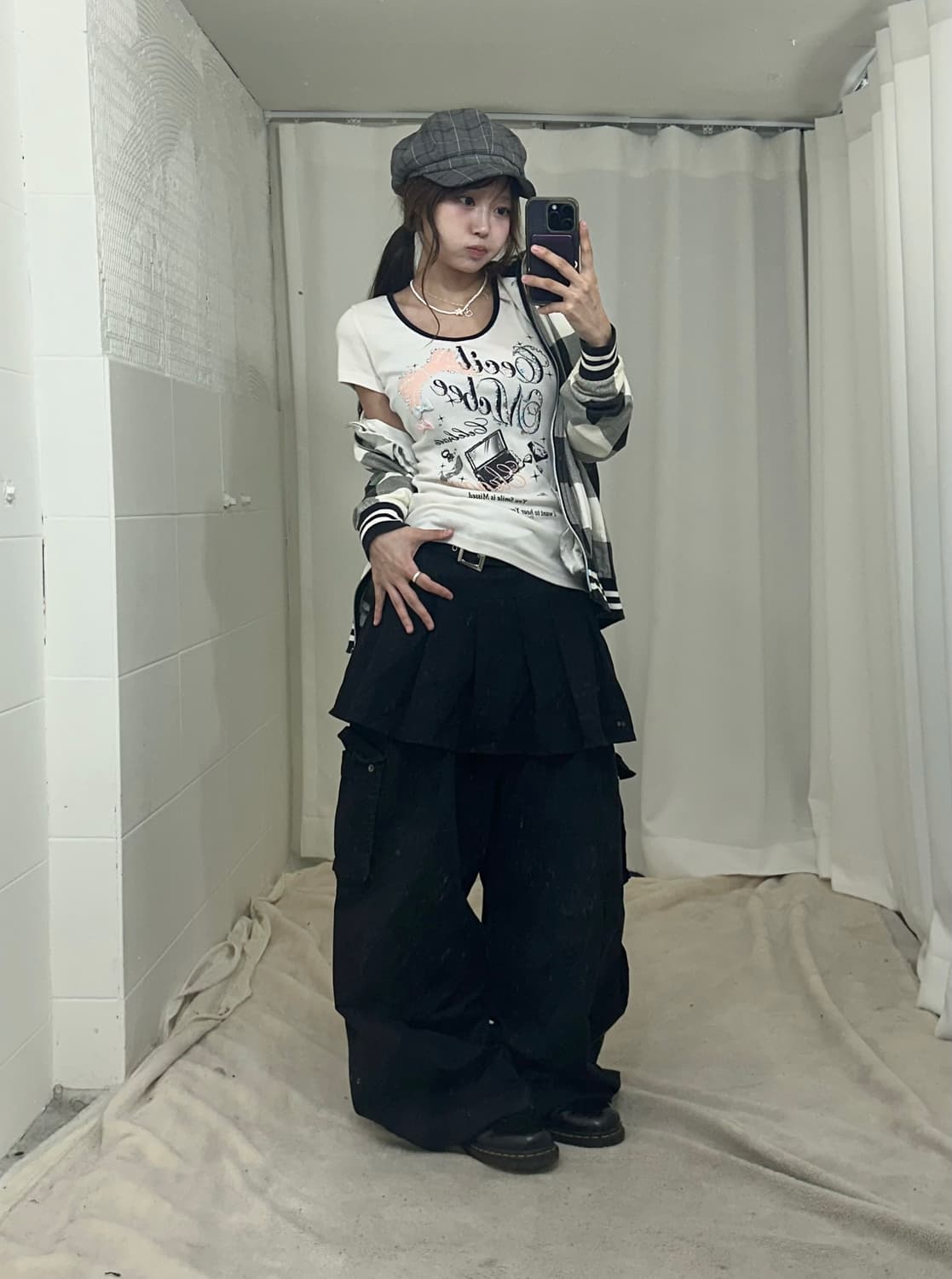 세실맥비 데일리 펑크 무채색 러힙 코디세트 상품이미지3