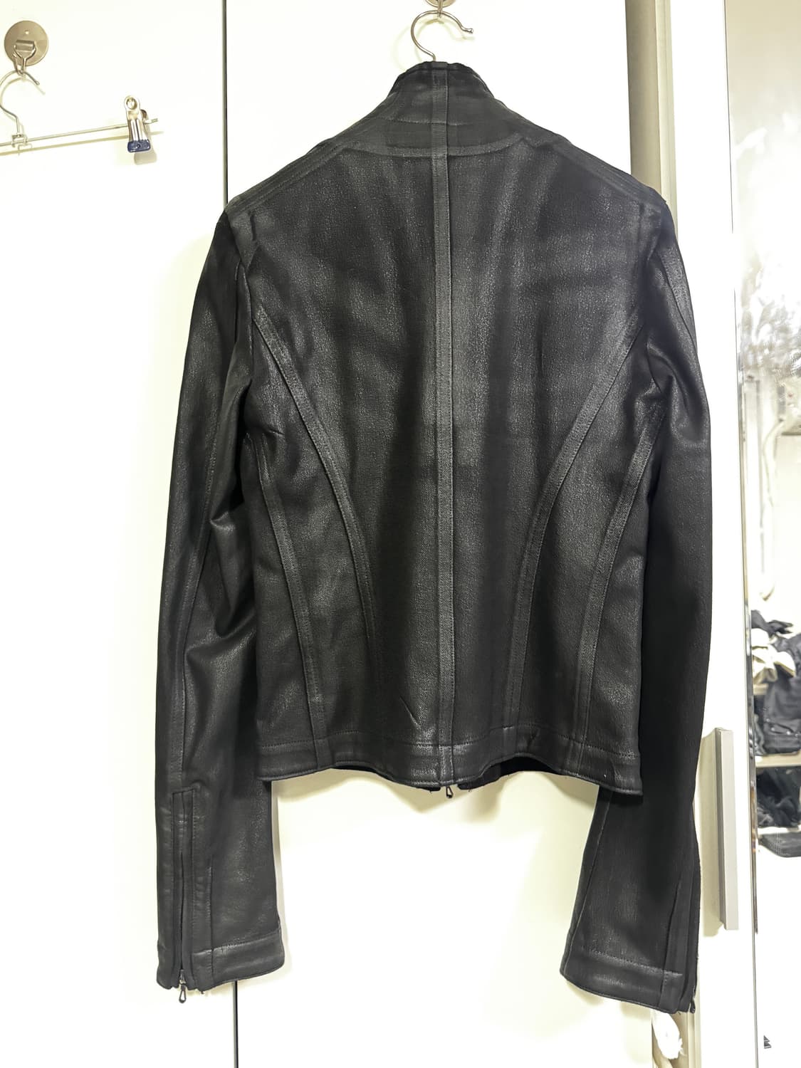 Julius 25/26aw coated cotton knit jacket 상품이미지2