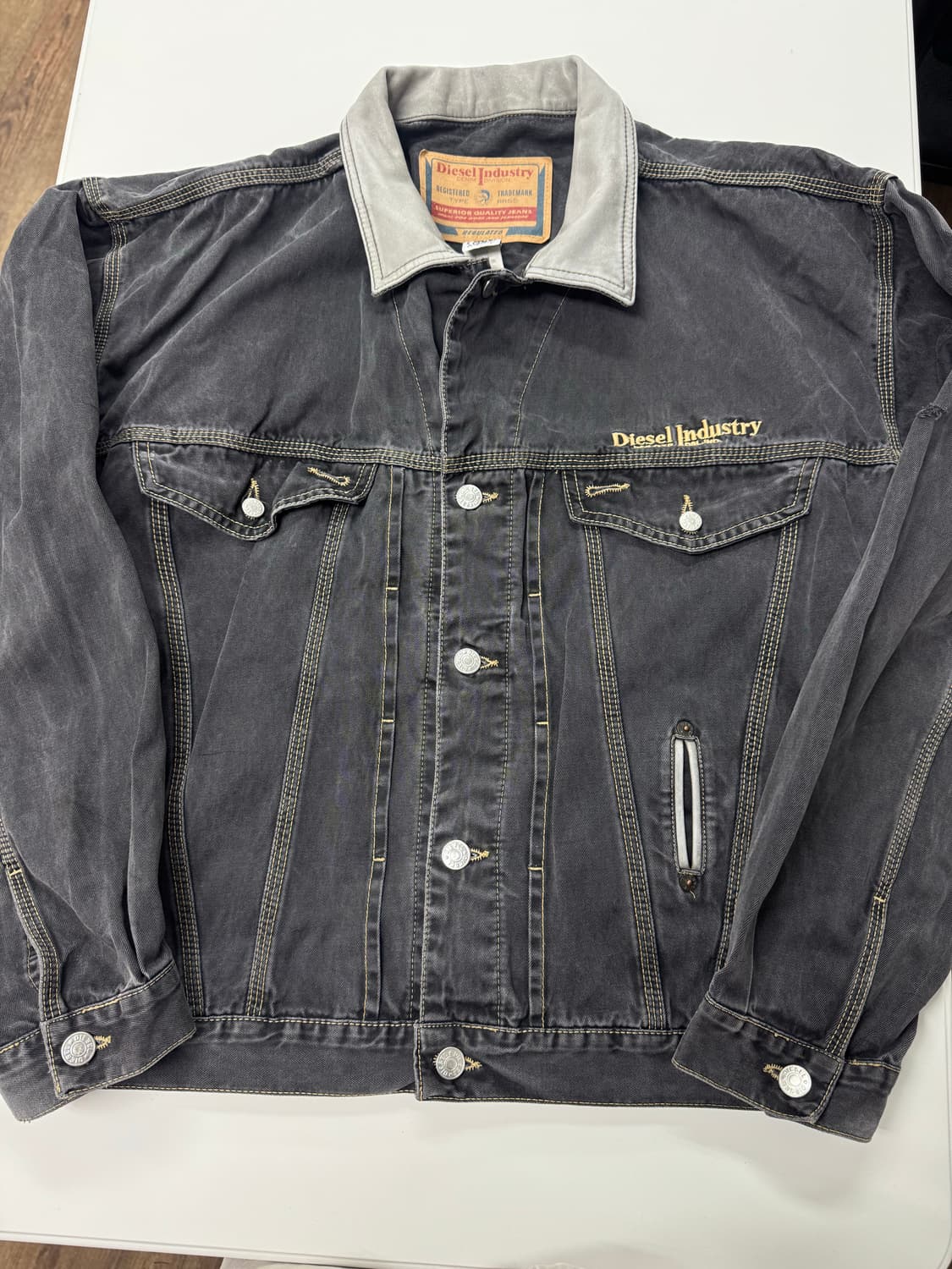 90-00 디젤 레더 카라 트러커 L 상품이미지2