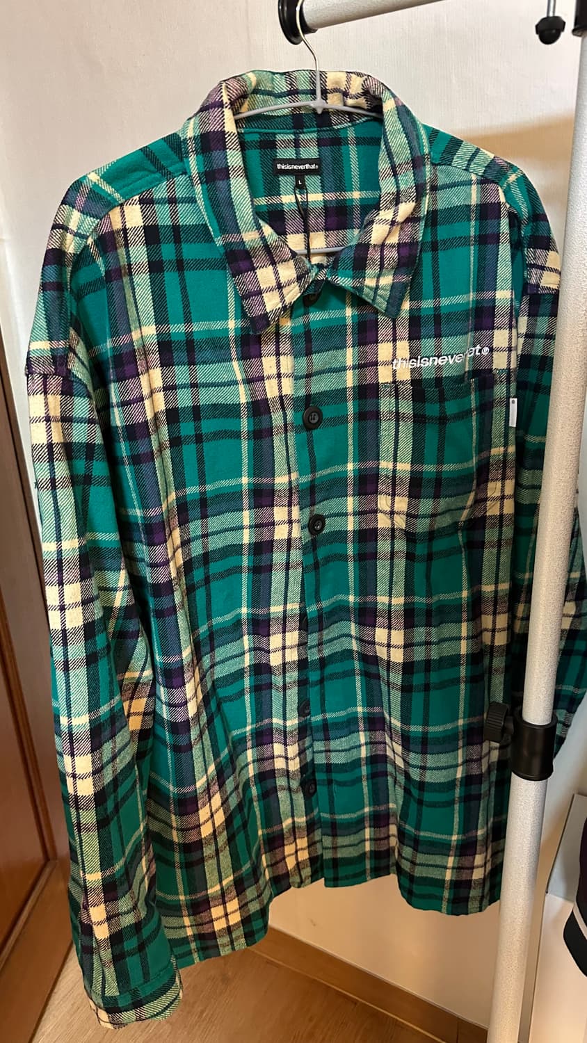 L) 디네댓 디스이즈네버댓 체크 셔츠 플란넬 셔켓 셔츠형 자켓  상품이미지1