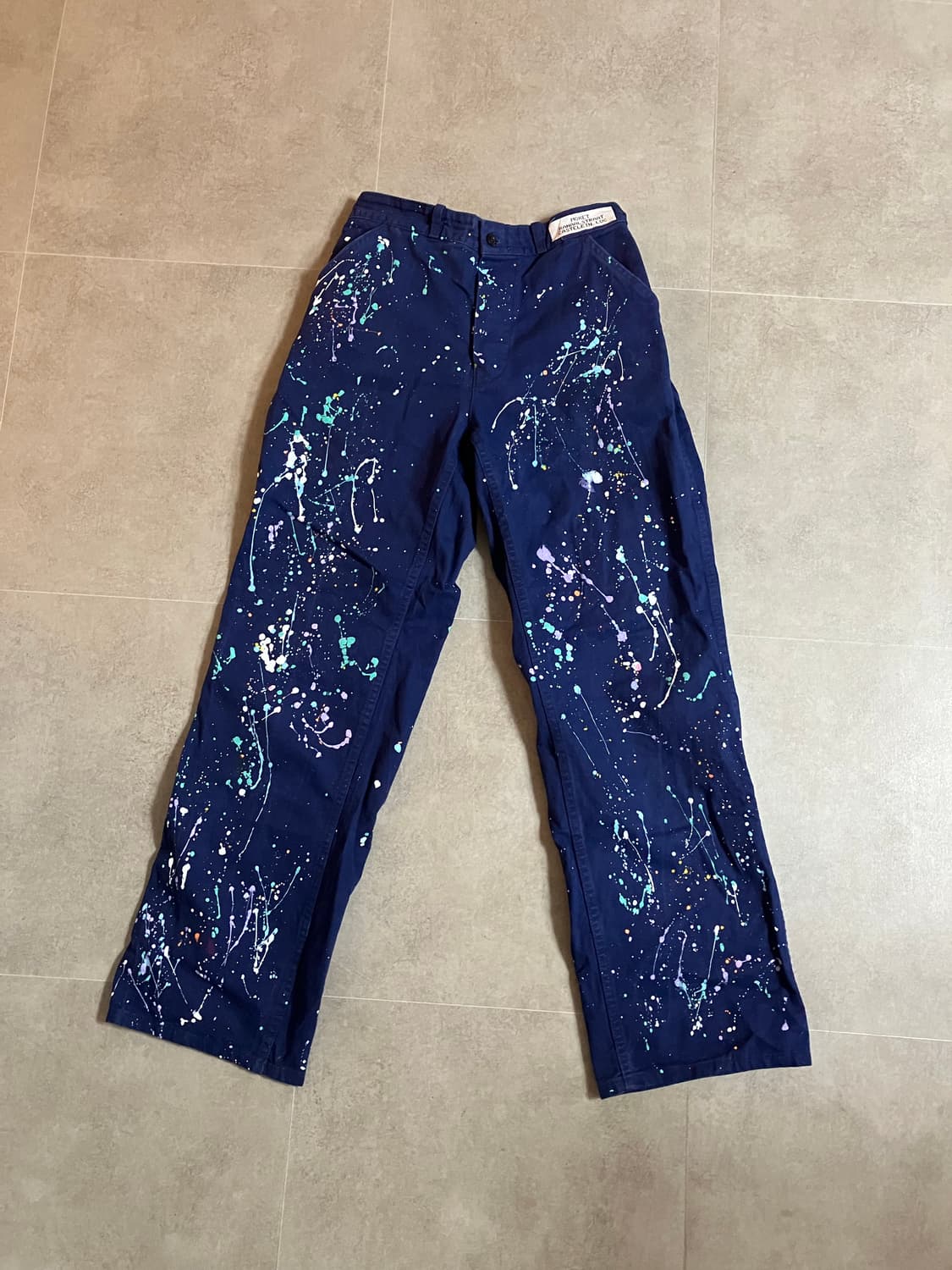 프렌치 페인팅 워크팬츠 상품이미지1