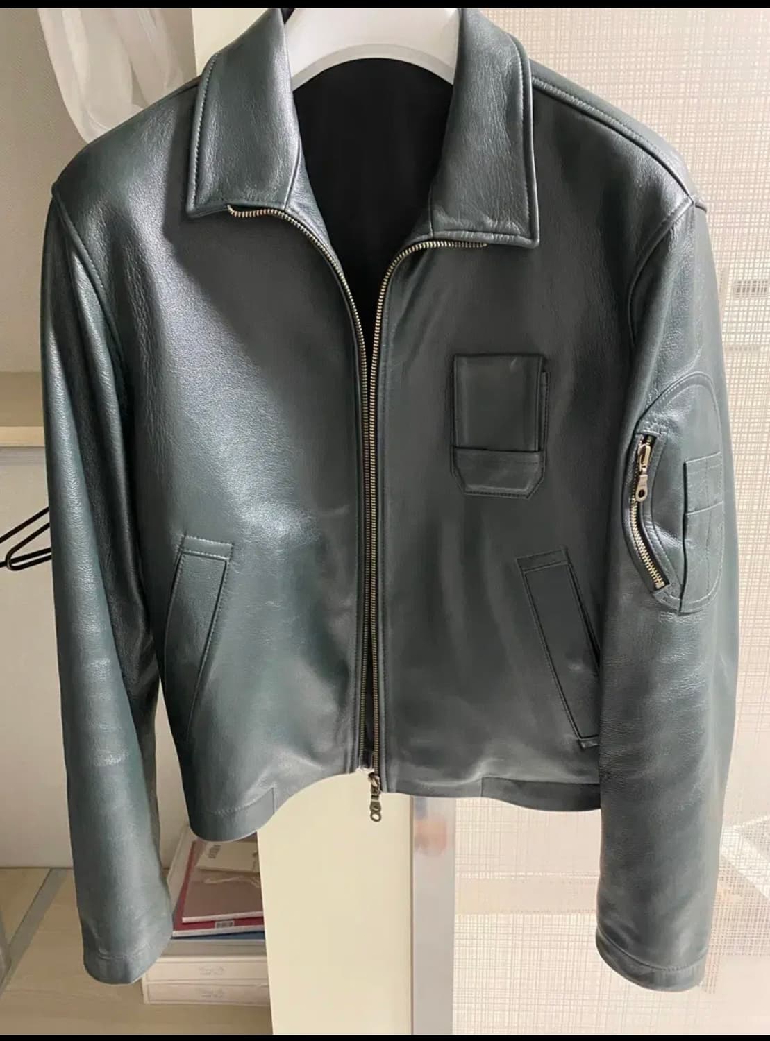 쿠어 고트 레더 파일럿 그린 M 상품이미지2