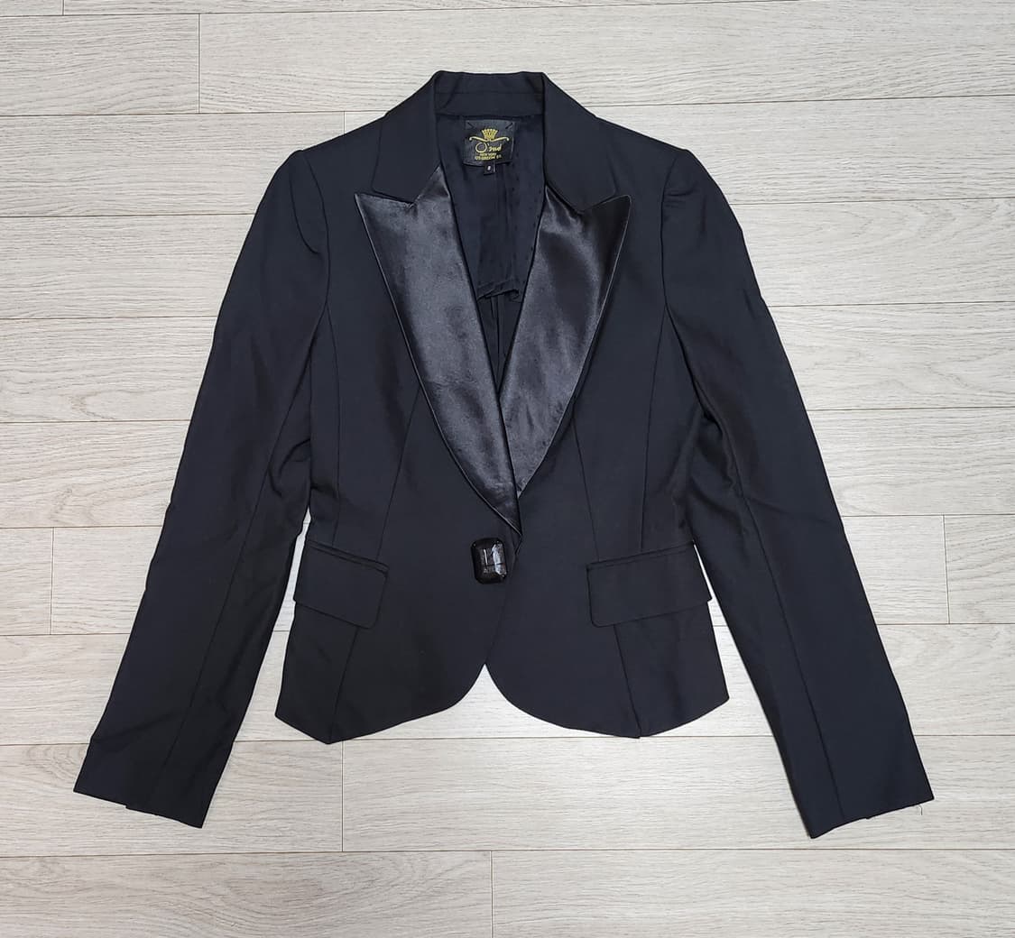 O'2nd 블랙 새틴 자켓●표기사이즈 2(66)->실측사이즈 55 상품이미지1