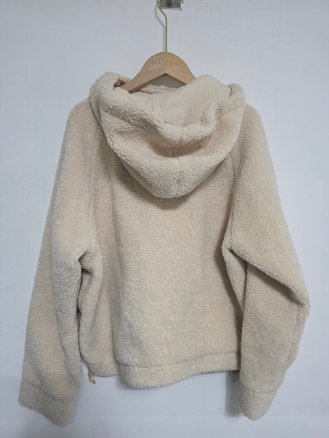 VINCE 빈스 아이보리 쉬어링 후디 OXS 루즈핏 상품이미지2