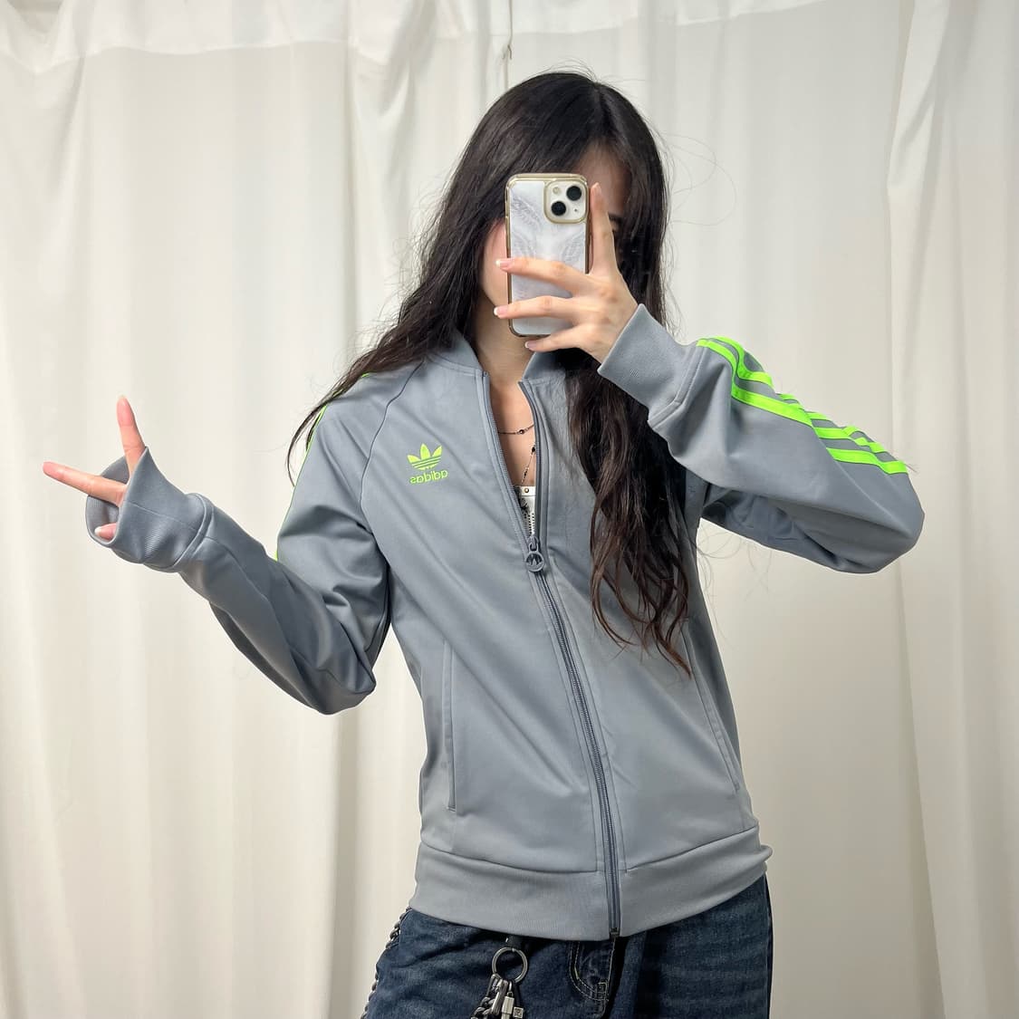 Adidas Superstar gray neon jersey 상품이미지2