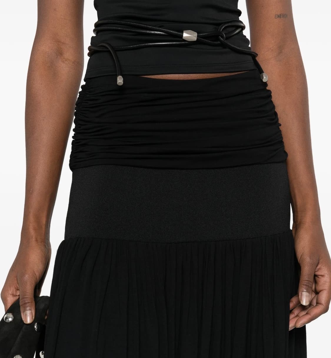 [S]기마구아스 Carine 러플 스커트/블랙 상품이미지1