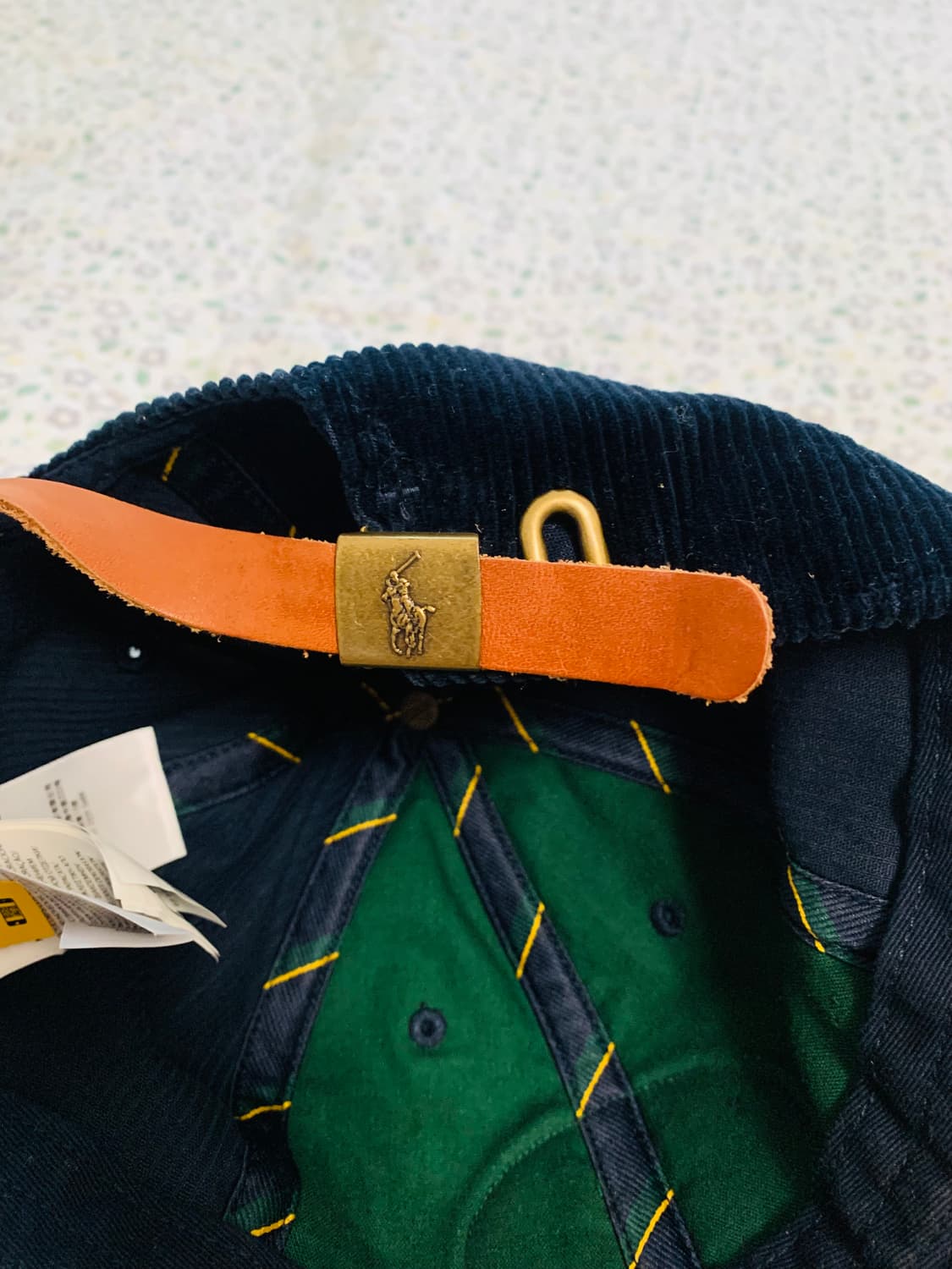 [FREE] 폴로 랄프로렌 로고 패치 코듀로이 볼 캡 네이비 상품이미지4