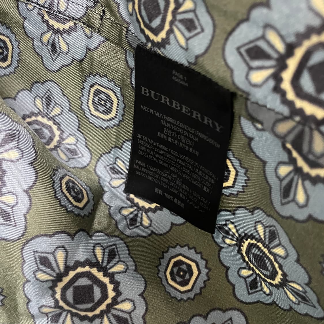 버버리 실크 롱 코트 가운 36(W) 상품이미지5