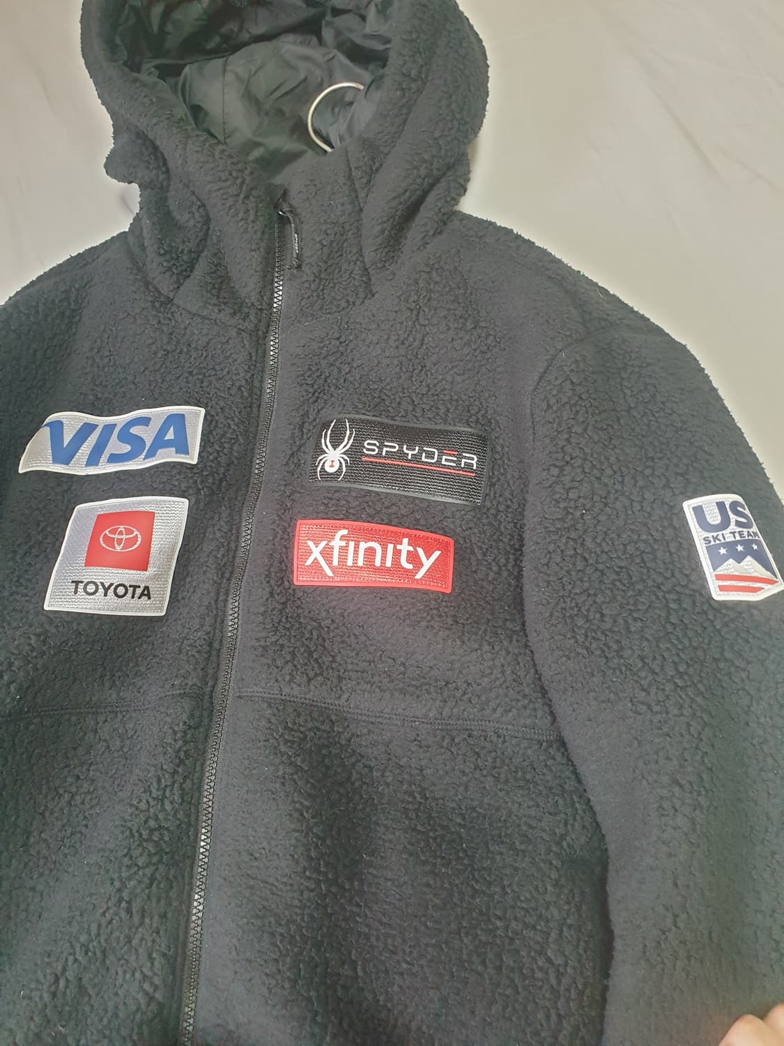 스파이더 블랙 스키팀 도요타 후리스 상품이미지2