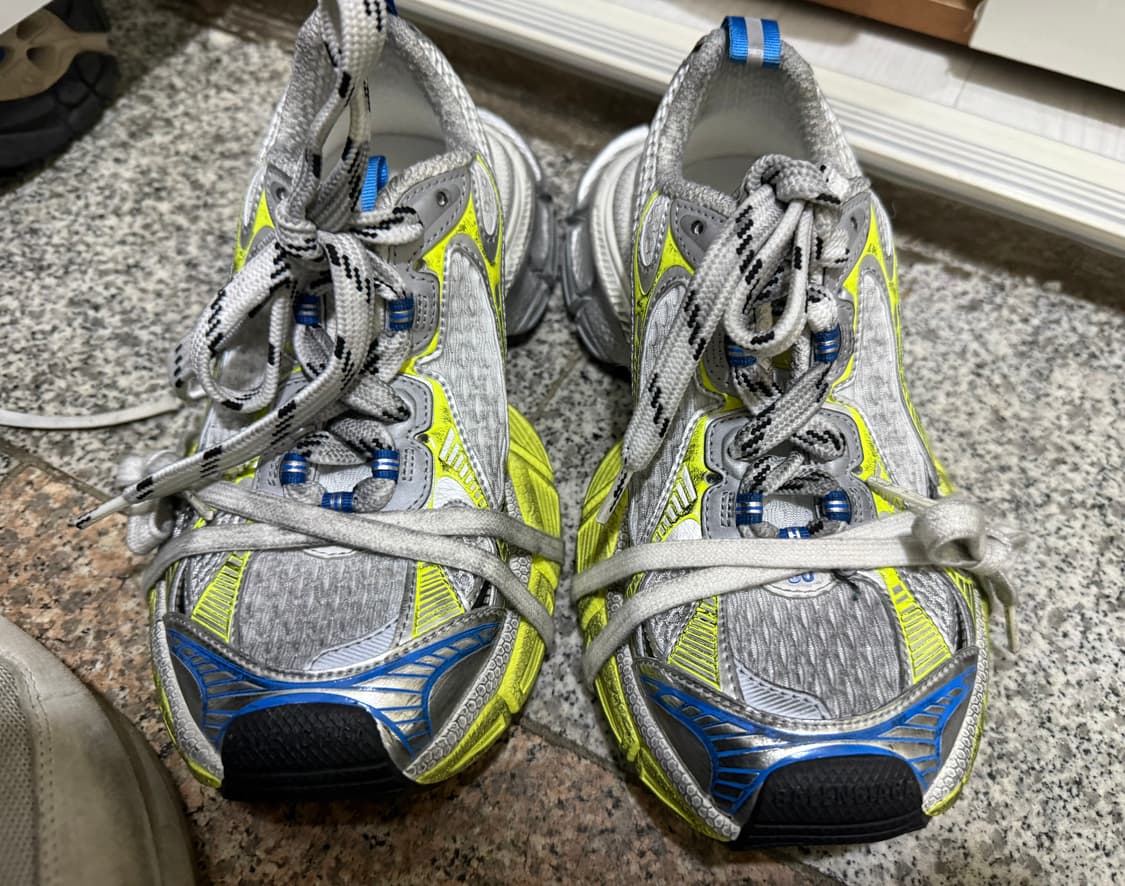 발렌시아가 3XL 스니커즈 36 사이즈 화이트 옐로우 블루 상품이미지6