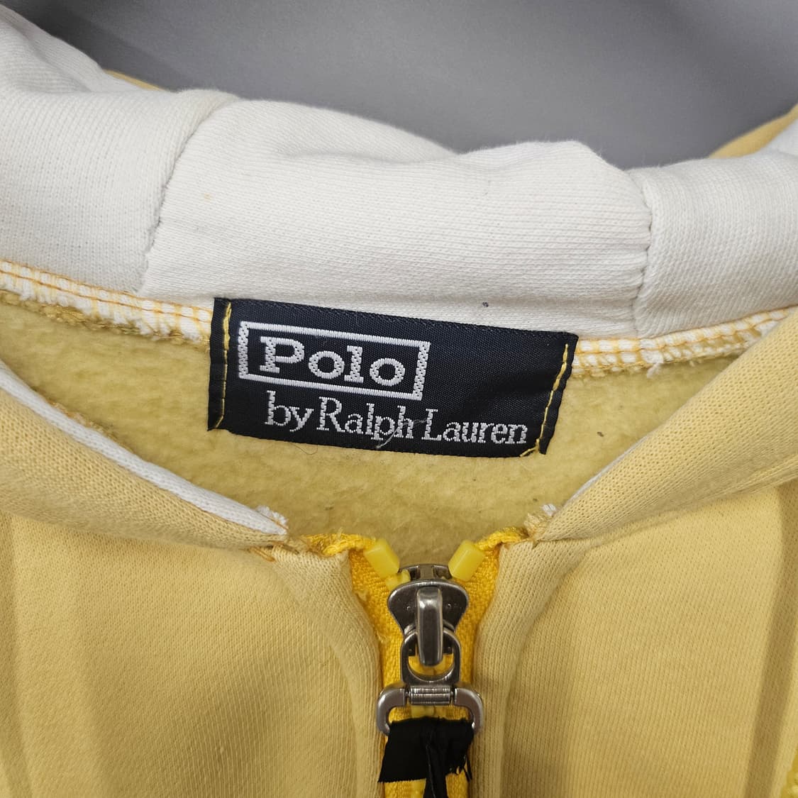 폴로랄프로렌 기모 후드집업 옐로우 상품이미지4