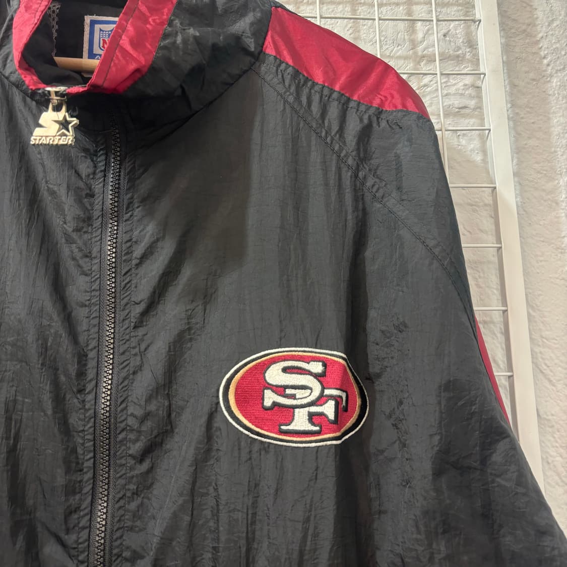 NFL X 스타터 90s 올드스쿨 49ers 샌프란시스코 바람막이 XL 상품이미지5