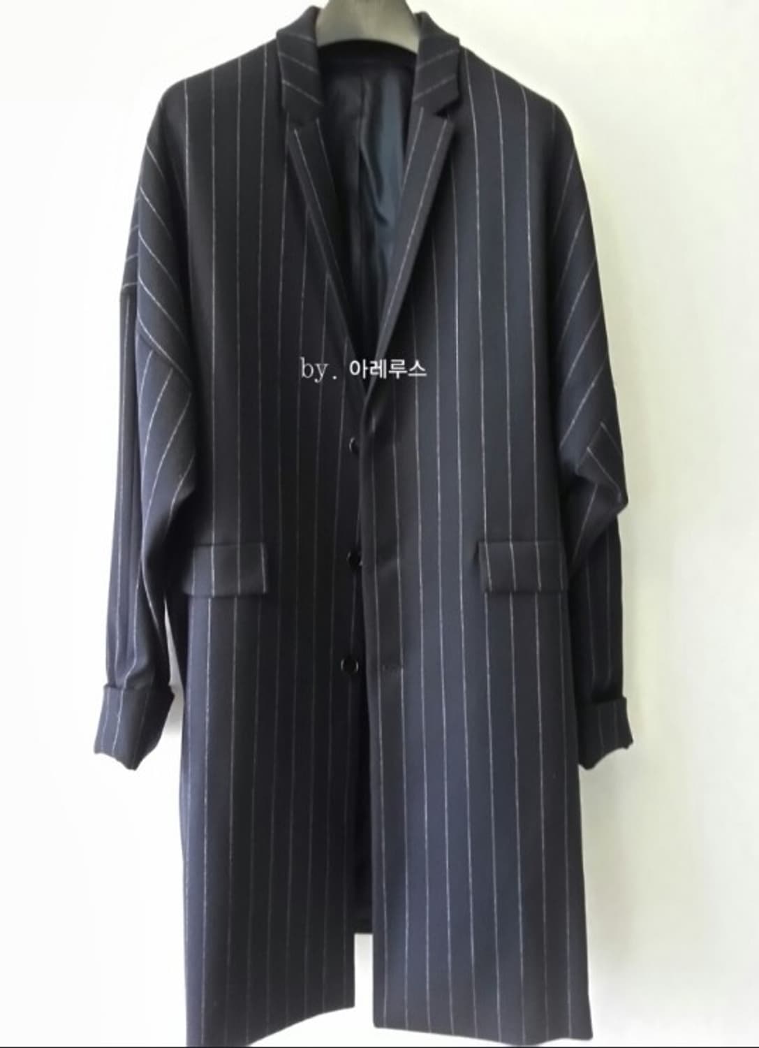 디앤써 핀스트라이프 싱글 트렌치코트 상품이미지1
