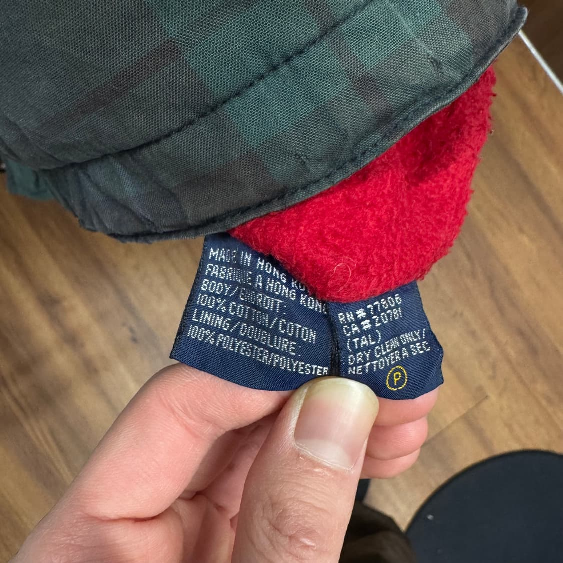 90s 타미힐피거 헤리티지 롱파카 체크 패턴 포인트 네이비 그린 상품이미지6