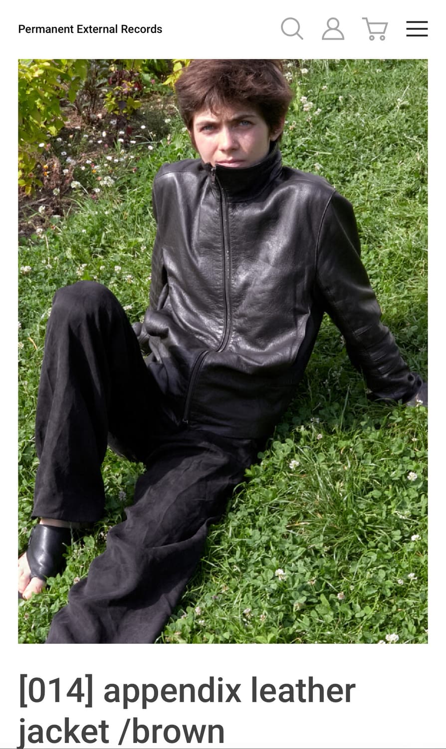 [2]머듈 014 appendix leather jacket brown 상품이미지1