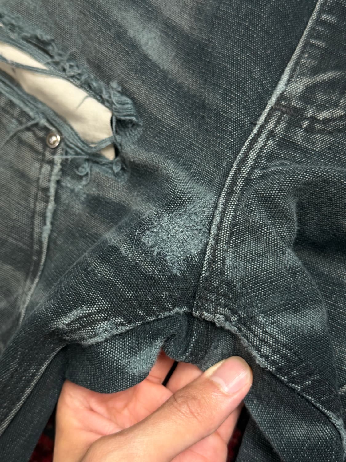 *RARE* OG 칼하트 B01 더블니 블랙 칼하트 썩블니 하드페이딩 상품이미지10