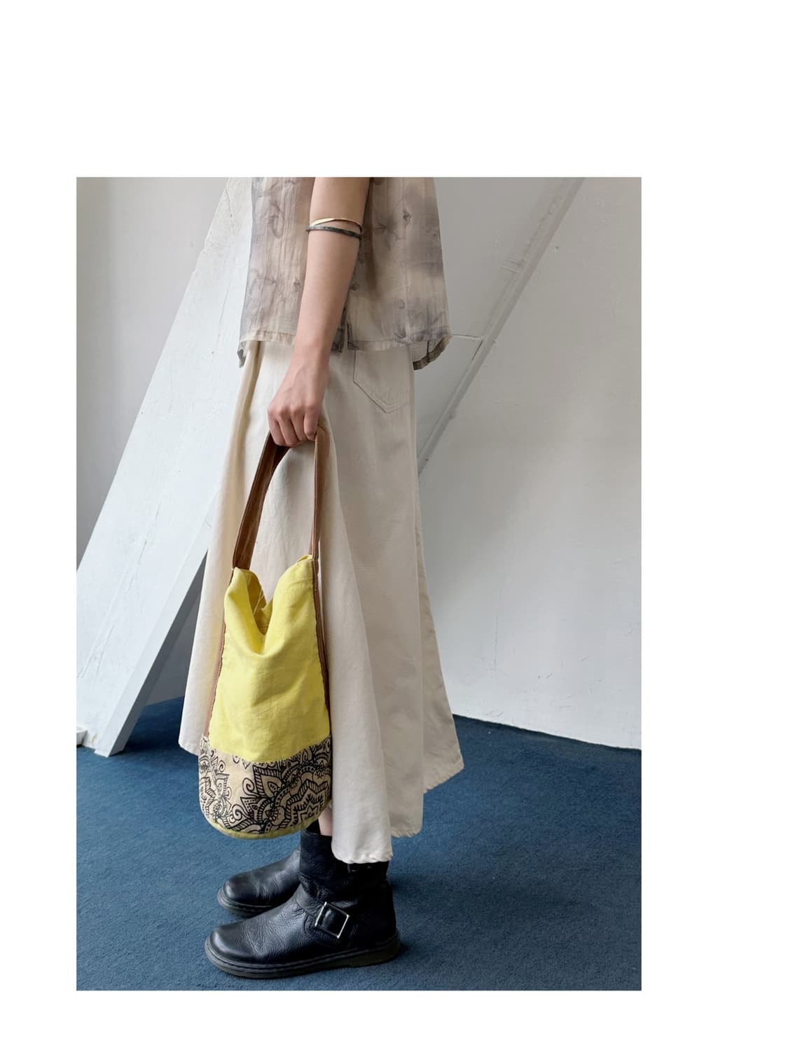 Cotton unbalance hem loose 상품이미지1