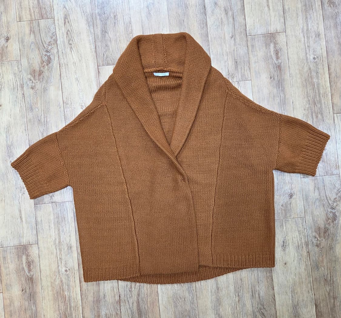 쁘렝땅(PRENDANG) 숄카라 니트가디건 프리사이즈 상품이미지1