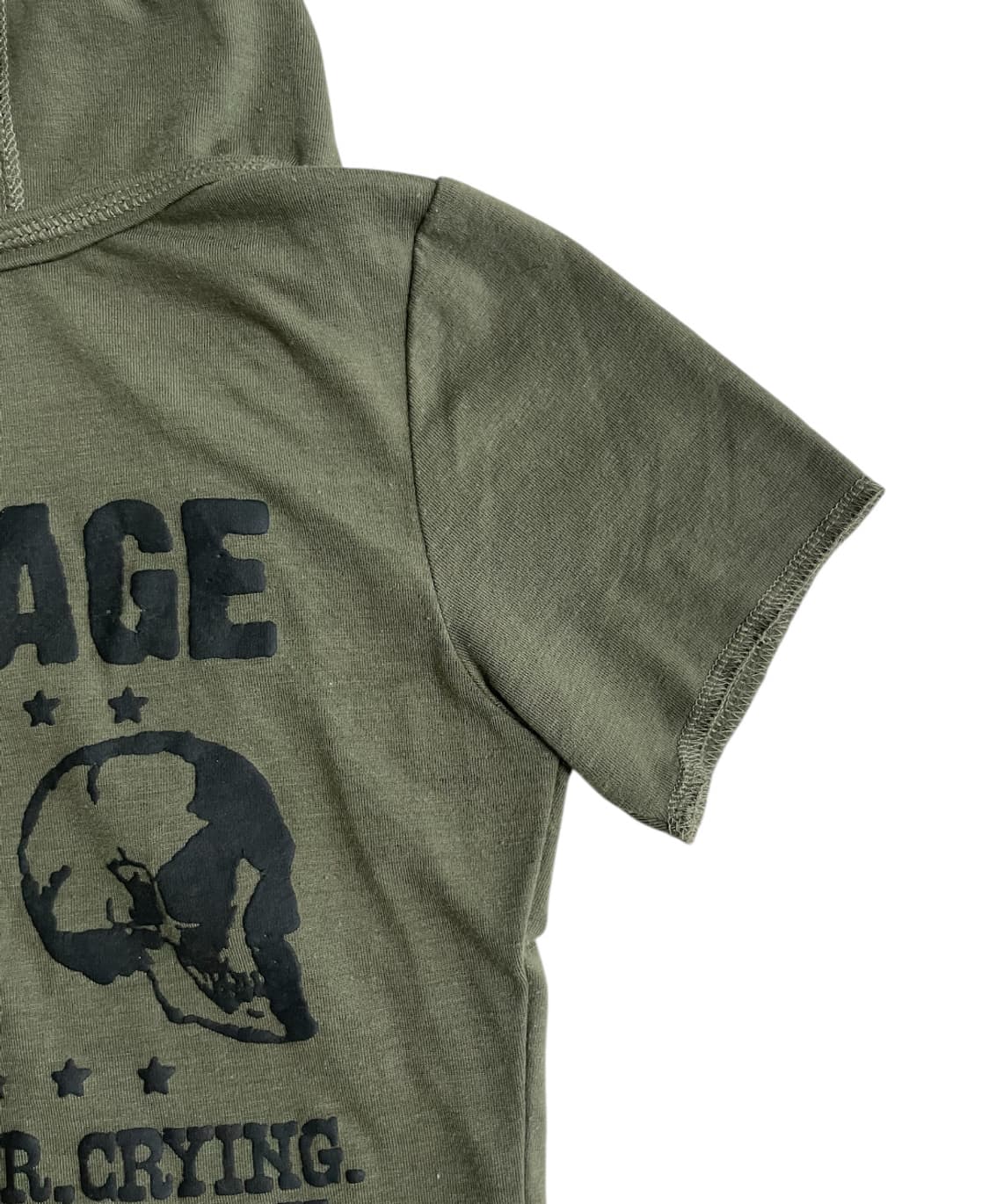 해골 펑크 반팔 후드 상품이미지4